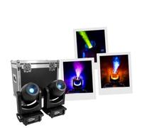 Mac Mah Spot 200 Set LED Moving Heads 2 x 200 W in Flightcase DMX Gobos Prisma per DJ, palcoscenico e tecnica di eventi