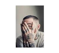 Mac Miller, poster artistico con copertina del volto di Malcolm James McCormick, poster su tela, decorazione artistica da parete per soggiorno, camera da letto, decorazione senza cornice, 30 x 45 cm