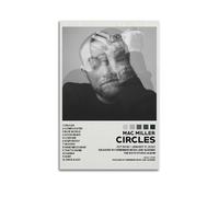 Mac Miller, poster con copertina di album con cerchi su tela, decorazione artistica da parete con musica e film, per soggiorno e camera da letto, 50 x 75 cm, senza cornice