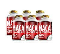 Maca + L-Arginina 240 Compresse Confezione Sestupla - 1 Compressa al giorno - Estratto di radice di Maca Peruviana per Tono e Vigore Fisico - Maca Root Forte più Arginina