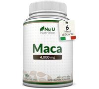 Maca Peruviana Nera 4000mg - 180 Capsule Vegane - 6 Mesi di Durata - 130mg di Ra