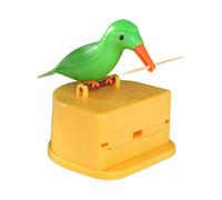 Macabolo Dispenser per stuzzicadenti per uccelli Dispenser per stuzzicadenti con picchio carino per la casa Dispenser per stuzzicadenti con tucano Novità Porta stuzzicadenti automatico Regalo