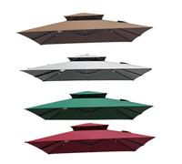 MACAGGTNTU 300x300cm Telo di Ricambio per Offset/Ombrello, Tessuto di Ricambio per Quadrato Ombrellone Copertura di Ricambio per Ombrellone da Mercato Esterno(Red)