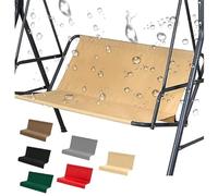 MACAGGTNTU Coprisedile Da Giardino Per Dondolo Impermeabile Copertura Protettiva Per Dondolo Da Giardino 600d Oxford Rivestimento Per Sedili Del Dondolo Hollywood(Beige,56.7x17.7x21.7in)