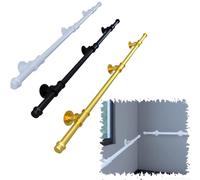 MACAGGTNTU Corrimano Per Scale In Metallo Ringhiere Per Scale Da Montare A Parete Barra Di Presa Di Sicurezza Barra Di Supporto Con Kit Di Supporti(White,30CM/1ft)