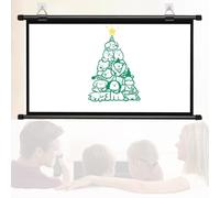 MACAGGTNTU Schermo Di Proiezione Avvolgibile Manuale Schermo Per Proiettore Esterno Schermo Cinematografico Mini 4K HD Schermo Proiezione Per Home Theater (30 Inch (4:3))