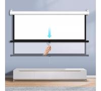 MACAGGTNTU Schermo Proiezione Parete Montabile Schermo Per Proiettore Manuale Telescopico Schermo Di Proiezione Portatile Per Teatro Domestico(16:9,60inch)