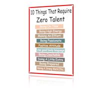 macago Targa in metallo con scritta in lingua inglese "10 Things That Require Zero Talent", stile retrò, decorazione da parete per casa, caffè, 20,3 x 30,5 cm
