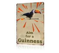 macago Targa in metallo retrò Aim for A Guinness poster decorazione per la casa per bagno e toilette cartello in metallo per la scuola 20,3 x 30,5 cm