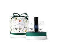 Macaja Gin Navy Strength 50cl in cappelliera con 2 bicchieri