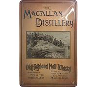 MACALLANLAN, targa in metallo con scritta in lingua inglese "Whisky" in stile retrò, 30 x 20 cm