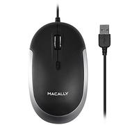 MacAlly Dynamouse-Sg - Mouse ottico USB silenzioso con 2 pulsanti, rotella di scorrimento e pulsante Dpi per Mac e Pc, colore: Grigio siderale