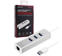Macally Hub USB 3.0 + Adattatore Ethernet Gigabit USB-A su RJ45 LAN