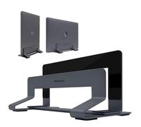 Macally Supporto verticale per computer portatile da scrivania regolabile per compatibilità universale, consente di risparmiare spazio e migliora il flusso d'aria, utilizzabile come supporto per MacBook verticale (Pro/Air) - Telaio ponderato