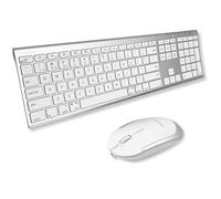 Macally Tastiera e mouse Bluetooth di alta qualità per Mac, compatibile con tastiera e mouse Apple wireless (110 tasti multi-dispositivo ricaricabile) per MacBook Pro/Air e iMac