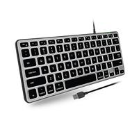 Macally Tastiera retroilluminata con cavo per Mac, tastiera compatibile con Appl