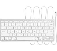 Macally UCSLIMKEYCA, Tastiera compatta USB-C per Mac, US QWERTY Key cap Layout QWERTY