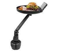 Macally - Vassoio portabevande per auto, regolabile, perfetto per mangiare in auto con fessura per il telefono e braccio girevole, organizzatore per auto