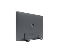 Macally VCSTAND Supporto salvaspazio ed elegante in acciaio per MacBook, MacBook Air, MacBook Pro e qualsiasi laptop tra 0,63" e 1,19"/1,6 cm a 3 cm - Grigio siderale