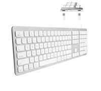 Macally WKEYHUBMB-A, Tastiera Mac estesa con tastierino numerico, 2 Porte USB e Layout Americano QWERTY, USB-A, Design in Alluminio