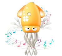 MACALOCA Dancing Octopus Toy, divertente pulpo elettrico danzante giocattolo con LED e musica, Creativo pazzo 8 gambe azione polpo strisciante per sollievo dello stress e bambini (Giallo)
