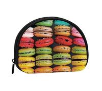 Macaron Biscuit Aromatizzato Pastries Stampato Portamonete per le Donne Carino Piccolo Portafoglio Cambiamento Mini Portamonete Sacchetto con Cerniera