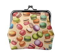 Macaron Biscuit aromatizzato stampa vintage in pelle borsa cambio elegante piccolo portamonete per le donne portamonete portafoglio mini