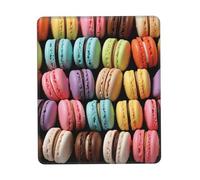 Macaron Biscuit Flavored Pastries Tappetino Mouse Durevole Tappetini per Il Mouse Bordo Cucito Mousepad per Lavoro Gioco Casa 25X30Cm
