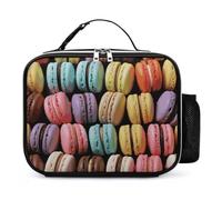 Macaron - Contenitore per il pranzo con biscotti aromatizzati e pasticcini, riutilizzabile, isolante, con porta bottiglia d'acqua, portatile, impermeabile, a prova di perdite, per donne e uomini