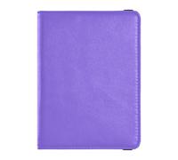 Macaron - Custodia porta passaporto in pelle viola per documenti di viaggio, organizer da viaggio, con slot per carte di vaccinazione, ultra sottile