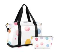 Macaron Dots Borsa da allenamento Sport Palestra Tote Bag con tracolla regolabile per escursionismo grande capacità, Macaron Dots, 1 taglia, Macaron puntini, 1 size