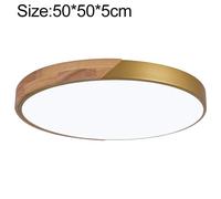 Macaron in legno LED a soffitto rotondo, luce 3 colori, dimensioni: 50 cm (oro)