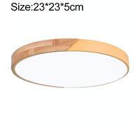 Macaron in legno LED lampada da soffitto rotonda, luce 3 colori, dimensioni: 23