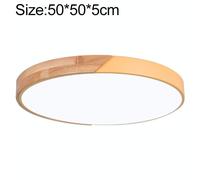 Macaron in legno LED lampada da soffitto rotonda, luce bianca, dimensioni: 50 cm