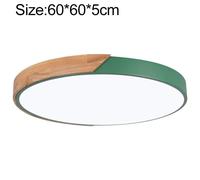 Macaron in legno LED Lampada da soffitto rotonda, luce bianca, dimensioni: 60 cm