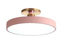 Macaron - Lampada da parete a LED rotonda, 40 W, con supporto a semicircolo, colore: Rosa elegante e neutro, 50 cm