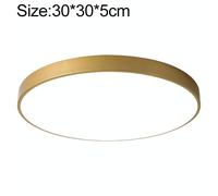 Macaron LED Lampada da soffitto rotonda, luce a 3 colori, dimensioni: 30 cm (oro