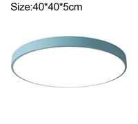 Macaron LED Lampada da soffitto rotonda, luce a 3 colori, dimensioni: 40 cm (blu