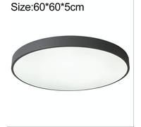 Macaron LED Lampada da soffitto rotonda, luce a 3 colori, dimensioni: 60 cm (gri