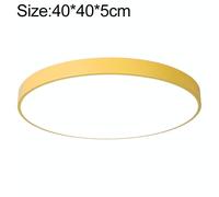 Macaron LED Lampada da soffitto rotonda, luce bianca, dimensioni: 40 cm (giallo)