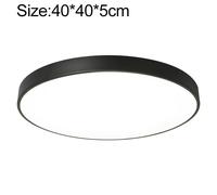 Macaron LED Lampada da soffitto rotonda, luce bianca, dimensioni: 40 cm (nero)