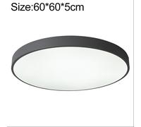 Macaron LED Lampada da soffitto rotonda, luce bianca, taglia: 60 cm (grigio)