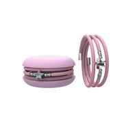 Macaron TOOLATE Bracciale Charm Macaron Donna in Caucciù con Simbolo, Charm Cuore Stella Quadrifoglio, Confezione Pasticcino - Made in Italy