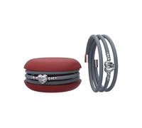 Macaron TOOLATE Bracciale Charm Macaron Donna in Caucciù con Simbolo, Charm Cuore Stella Quadrifoglio, Confezione Pasticcino - Made in Italy