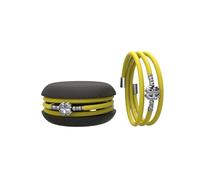Macaron TOOLATE Bracciale Charm Macaron Donna in Caucciù con Simbolo, Charm Cuore Stella Quadrifoglio, Confezione Pasticcino - Made in Italy