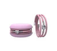 Macaron TOOLATE Bracciale Charm Macaron Donna in Caucciù con Simbolo, Charm Cuore Stella Quadrifoglio, Confezione Pasticcino - Made in Italy