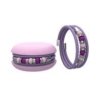 Macaron TOOLATE Bracciale Donna, Bracciale Charm Macaron in Caucciù con Perle Colorate e Strass, Made in Italy