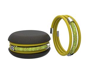 Macaron TOOLATE Bracciale Donna Macaron in Caucciù, Pavè di Strass, Made in Italy
