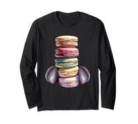 Macaron Tower Graphic for Girls Women And Baking Teacher Maglia a Manica