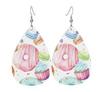 Macarons Cupcakes Donuts Orecchini Moda Orecchini Da Donna Leggera Orecchino In Pelle Per Feste Donne Cosplay